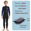 Lemorecn Wetsuit Kids 3mm Back Zip Full Wetsuit for Boys