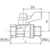 Onda Manufacturing ME2-06M Eball ME2 Type Rc1/8 x R1/8