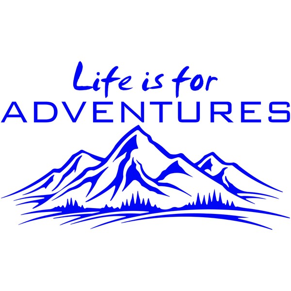 VWAQ Life is for Adventures Wall Sticker Mountain Range Decor