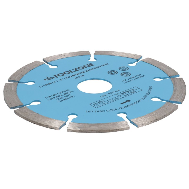 115mm 4-1/2in Segmented Diamond Cutting Disc Blade Stone Brick Angle