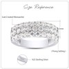 SAVEARTH DIAMONDS 1 1/2 Ctw Lab Created Moissanite 3-Row Half