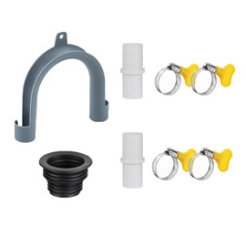 UtySty 8 Pack Washing Machine Drain Hose Holder Hook with Drain Pipe Silicone Seal Plug Connectors Laundry Tub Hose Guide Clip for Portable Washer Drain Hose Extension Dishwasher High Loop Drainage