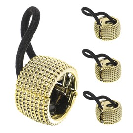 WOONEKY 4Pcs Ponytail Cuffs Hair Ties for Women High Elasticity Hair Accessories Plastic Ponytail Holders for Thick Thin Hair Fashionable Design for Versatile Occasions