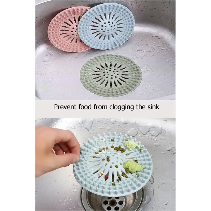 Hair Catcher Rubber Stopper Shower Drain Covers for Bathroom, Bathtub,