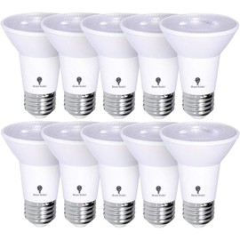 10 Pack PAR20 Outdoor LED Flood Light Bulb 8W 75 Watt Equivalent 500 Lumens Dimmable Waterproof E26 4000K Cool White LED Flood Light Bulbs for Security Spotlight Indoor Led Recessed Light Bulbs
