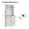 GAOMON 71” Kitchen Pantry Storage Cabinet with Microwave Stand, Freestanding