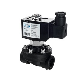 FSA Solenoid Valve Plastic PA6 1/2 Inch 230 V AC 0-6 Bar NBR Currentless Open