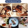 Professional 6 Pcs Stainless Steel Cooking Tweezer Tongs Set for