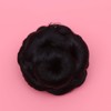 SAFIGLE 1pc Flower Design Hair Bun Clip Natural Black Synthetic