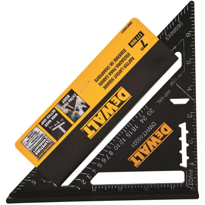 DEWALT DWHT46031 Aluminum 7-inch Premium Rafter Square