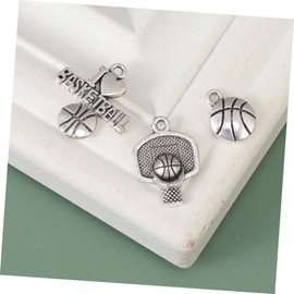 COHEALI 12pcs Basketball Charms Necklace Alloy Sports Pendants for Couples Love Basketball for Men Women Boys Girls for Valentine Day Birthdays and Sports Enthusiasts