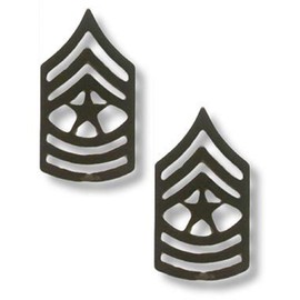 American Packing & Gasket Army Sergeant Major E-9 Pin-On Rank Pair - Black