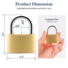 BRAXE 2 Pcs Keyed Padlock with 3 Same Keys Waterproof