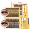 QUEWEL Lash Cluster Kit, 320pcs Cluster Lashes Kit with 30D40D