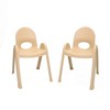 Children’s Factory Value Stack 13" Child Chair, Natural Tan, 2