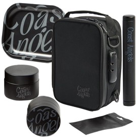 Smell Proof Bag with Combination Lock – Complete Rolling Box Set with Smell Proof Bag, Grinder, Rolling Tray and Tube – Portable Stash Box for Outdoor, Festival, Party