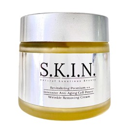 S.K.I.N. 100% Natural 2oz Intensive Anti Aging Cell Power Wrinkle Removing Cream for All Skin Types|Wrinkle Reduction|Smoothness|Visible Vitality|Brightness|Premium Quality |Chemical Free by Ezgi|