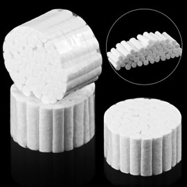 200 Pcs 1.5 Inch Dental Cotton Rolls for Mouth, Gauze Rolls Cottons Pads for Dentists Flexible Good Absorbent Nose Plugs Swabs for Kid, Adult Nosebleed, Mouth Gauze Accessories