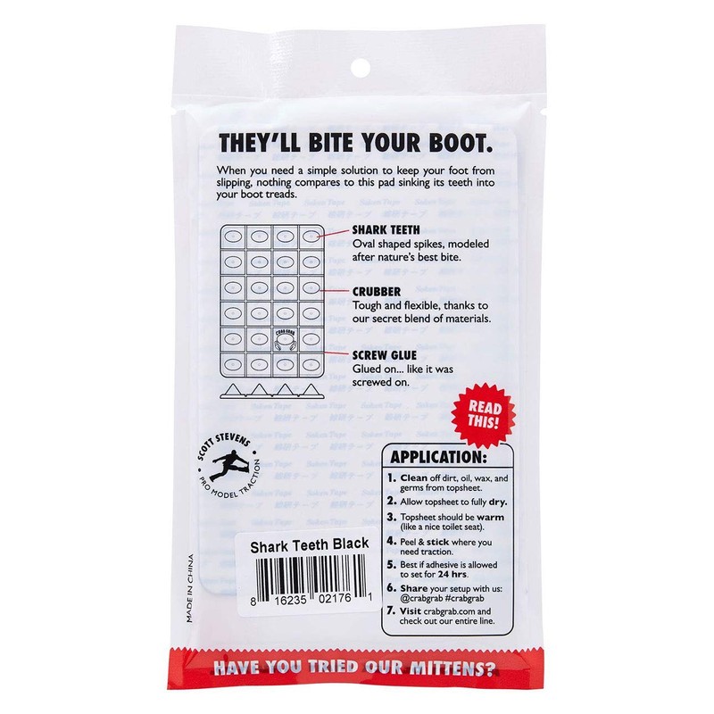 [crabgrab] crab Grab Shark Teeth Snowboard Deck Pad Anti-slip