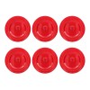 Baum Brothers Set De 6 Plato Base Vidrio Circle Rojo