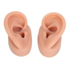 Modelo de Oreja de Silicona, Modelo Flexible de Silicona Pantallas de Partes del Cuerpo Modelo de Práctica de Perforación de Oreja Izquierda Derecha Reutilizable (Color de