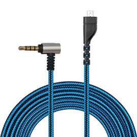 Adhiper Arctis 7 Cable Gaming Headset Audio Cable Auxiliary Cable for SteelSeries Arctis 3 5 7 Pro Headphone Accessories (Blue/2m)