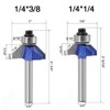Gasea 4pcs 1/4" Shank 45 Degree Chamfer Router Bits Bevel
