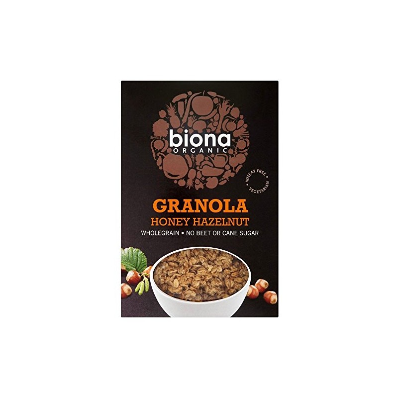 Biona Organic Honey Hazelnut Crunchy Granola (375g) - Pack of