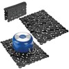 mDesign Decorative Kitchen Plastic Sink Protector Set, Quick Draining -