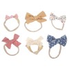Kisangel 6pcs Bow Headbands Soft Elastic Hair Accessories for Newborns