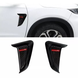 Shark Fender TYPE-R Car Shark Gills Side Fender Emblem Vent Trim Cover Sticker ABS Carbon/F