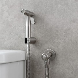 CIENCIA Hand Held Bidet Sprayer Stainless Steel Sprayer Shattaf - Complete Bidet Set for Toilet, Hand Bidet Sprayer for Toilet, WS024AF6