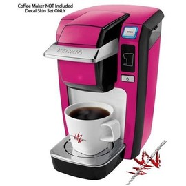 Decal Style Vinyl Skin compatible with Keurig K10 / K15 Mini Plus Coffee Makers Solids Collection Hot Pink (Fuchsia) (KEURIG NOT INCLUDED)
