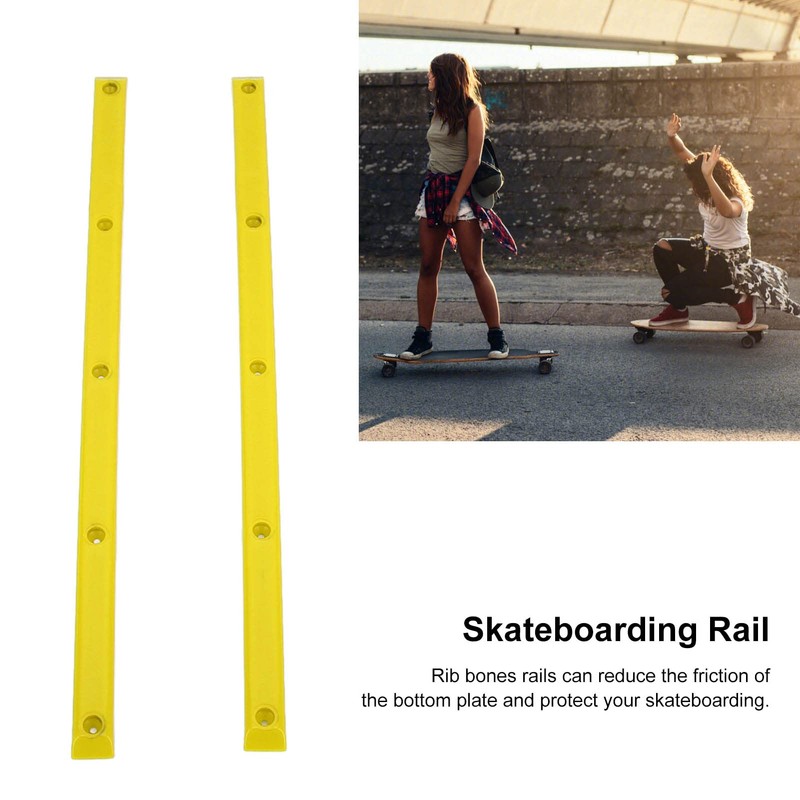 Shanrya Rib Bones Rails, Skateboarding Rail Pom for Youth Longboard