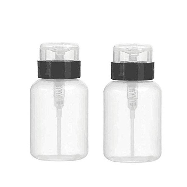 DNHCLL 2PCS 200ML(6.8oz) Push Down Empty Lockable Pump Dispenser Bottle