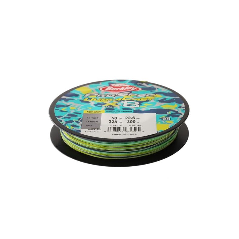 Berkley ProSpec X8 UltraCast Braid Aqua Camo 300m 50lb