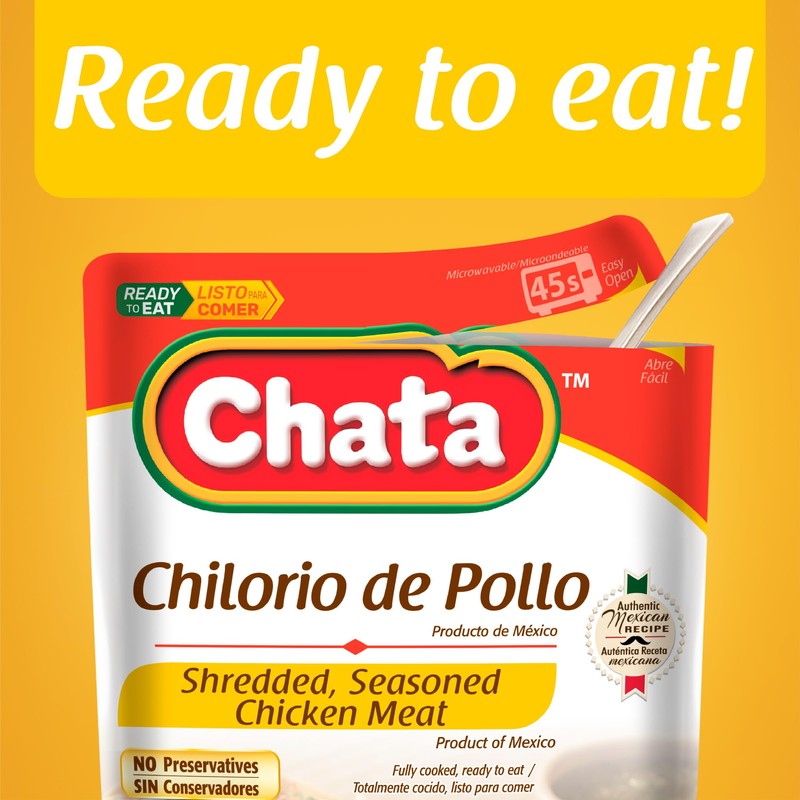 Chata Mexican Chicken Chilorio, Ready to Eat, 8.8 oz