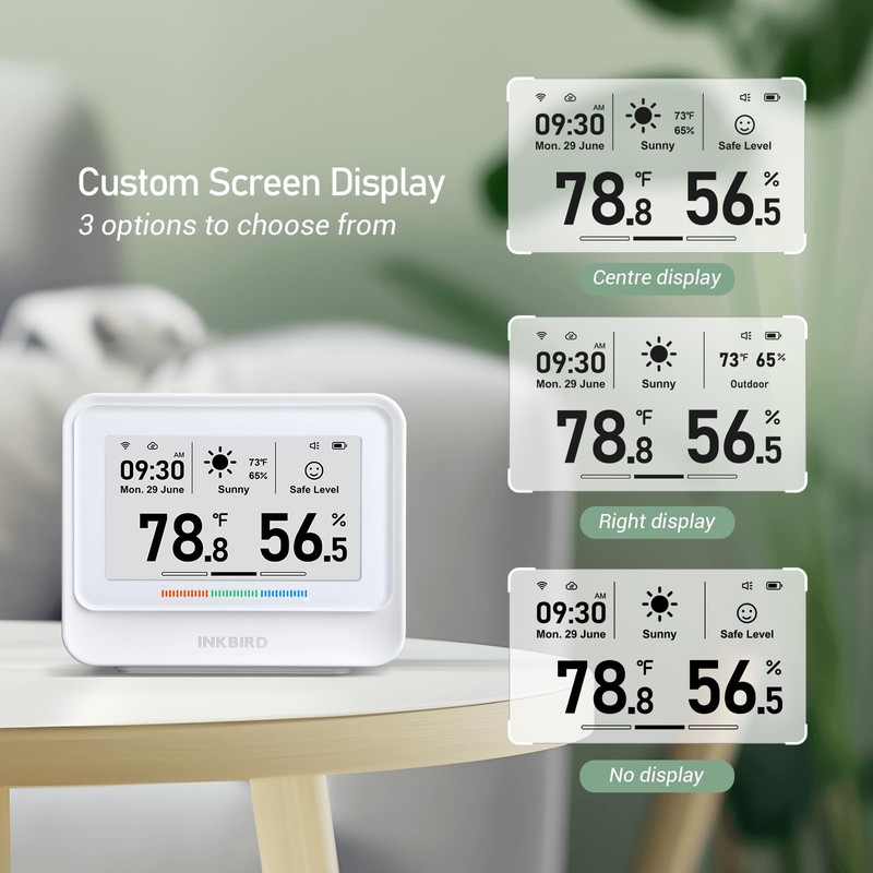 INKBIRD WiFi Thermometer Hygrometer, Temperature and Humidity Sensor with Weather