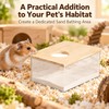Transparent Hamster Sand Bath Box for Small Pets – Clear