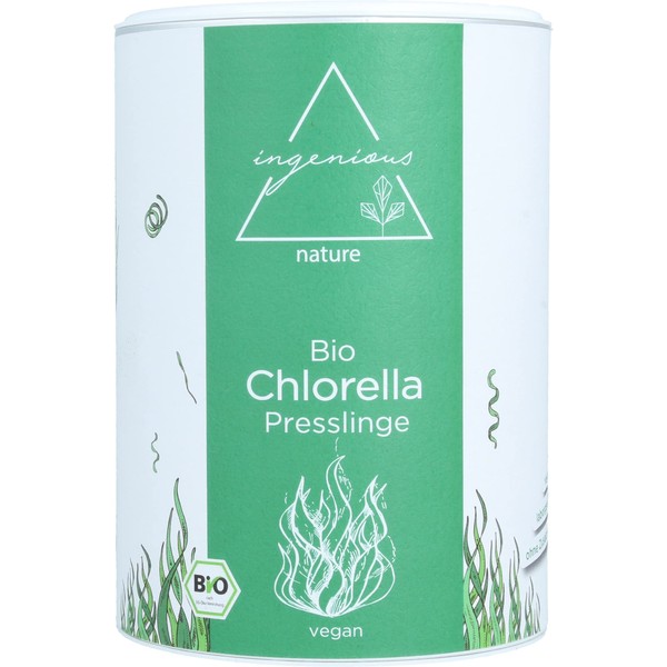 “Ingenious Nature” organic chlorella tablets - 5 months supply. Made from pure chlorella powder - 500 g (1000 tablets each 500 mg)