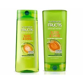 Garnier 2 PACK GARNIER FRUCTIS INTENSELY SLEEK & SHINE SHAMPOO & CONDITIONER 12 OZ EACH