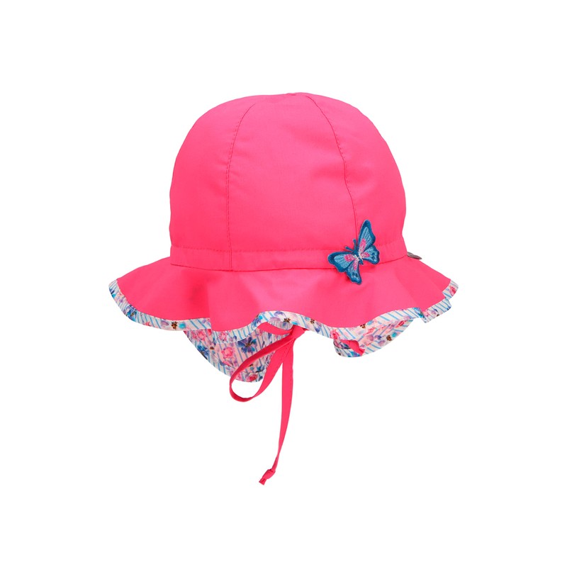 Sterntaler Girls' Sun Hat Blue Flower Hat, pink