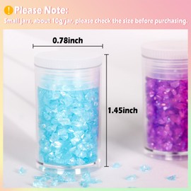 Matio 12 Colors Iridescent Crushed Glass, Irregular Chunky Glitter, Sprinkle Chips for Resin Epoxy Jewelry DIY, Shattered Glass Crystal Flakes Sequins for Nail Art Makeup Decoration Vase Filler