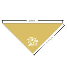 Big Sister Bandana for Dog, Dog Pregnancy Announcement, Big Sister Dogs Shirt, Pet Bandana for Small Medium Dogs, Gender Reveal Triangle Bibs Accessories (B3)