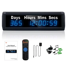 YZ Digital 999 Days Countdown Timer, Count Up/Count Down Clock with Remote, 12/24 Hour Real Time, Event Countdown Clock Large Display, Countdown Calendar for Retirement/Pregnancy/Birthday/Christmas