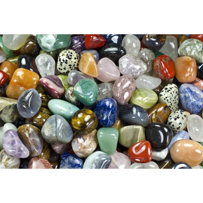 TENET - 5 PIECES Natural tumbled stone polished for crystallotherapy,