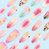 24pcs Pink Press on Nails Medium Almond Fake Nails with
