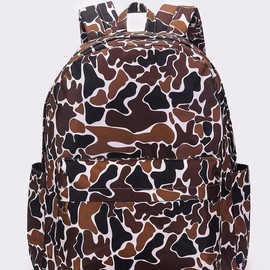 Brown camouflage Print Kids Backpack:_13*17*5 inches