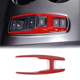 HIRUFAIT Gear Shift Button Frame Trim for Honda Pilot 2016-2022/ Ridgeline 2020-2023/ Passport 2019-2023, ABS Material Car Gear Shifter Button Panel Cover Decoration Accessories (Sport Red)