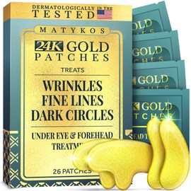Forehead and Under Eye Wrinkle Patches for Face - Collagen, Hyaluronic Acid and Vitamin A Skin Pads - Forehead Line Remover Wrinkle Eye Patch Set - 52 Golden Sachets